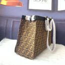 Fendi 中号 Peekaboo X-Tote FF 图案面料 咖啡色/黑色