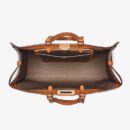 Fendi 中号 Peekaboo X-Tote，采用 ROMA 徽标帆布，棕色