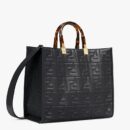Fendi 中号法棍复刻包，鳄鱼皮，杏色
