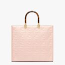 Fendi 大号 Sunshine 购物袋，采用 ROMA 徽标小牛皮，绿色