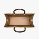 Fendi 中号 Sunshine 购物袋，采用 ROMA 徽标小牛皮，金色