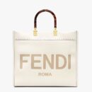 Fendi Nano F米色小牛皮包