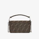Fendi 中号法棍复刻包，鳄鱼皮，粉色
