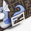 Fendi 中号法棍复刻包，鳄鱼皮，粉色