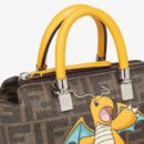 Fendi 中号 By The Way Boston 包，采用 ROMA 徽标小牛皮，黑色