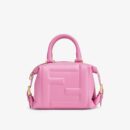 Fendi 中号 Sunshine 购物袋 ROMA 标志小牛皮卡其色