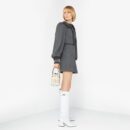 Fendi 迷你 Mon Tresor 水桶包，采用 ROMA 徽标小牛皮，白色