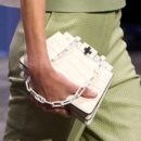 Fendi Mini Peekaboo Cut 包 白色鳄鱼皮包