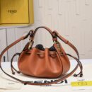 Fendi Mini Pomodorino 水桶包 棕色小牛皮包