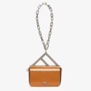 Fendi Mini O'Lock 相机包，采用小牛皮，棕色