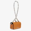 Fendi Mini O'Lock 相机包，采用小牛皮，棕色