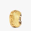 Fendi 中号 Sunshine 购物袋，采用 ROMA 徽标小牛皮，银色