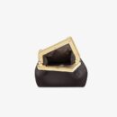 Fendi 迷你 Peekaboo Iconic 包，采用缝线小牛皮，绿色