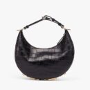Fendi 大号斜挎包，采用 FF 图案面料，棕色