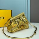 Fendi 小型 First 包，Fendace 巴洛克面料，金色