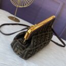 Fendi FF 图案面料腰包 棕色/黑色