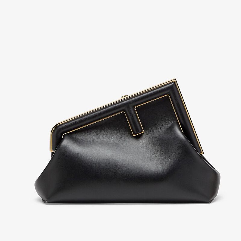 Fendi 小号 Fendigraphy 小牛皮流浪包 银色