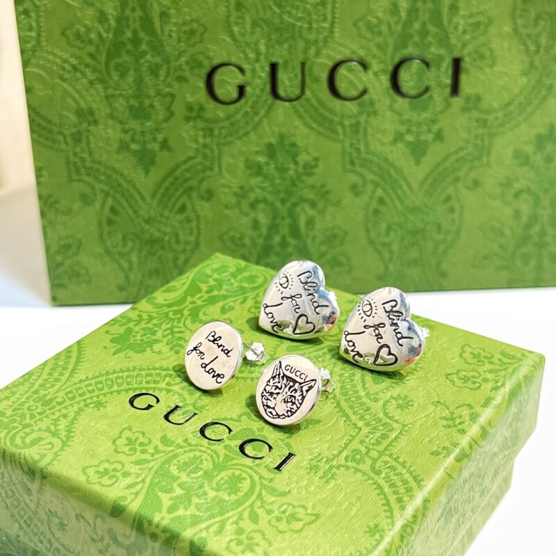 ☀Gucci古驰桃心猫咪耳钉耳环 - Image 12
