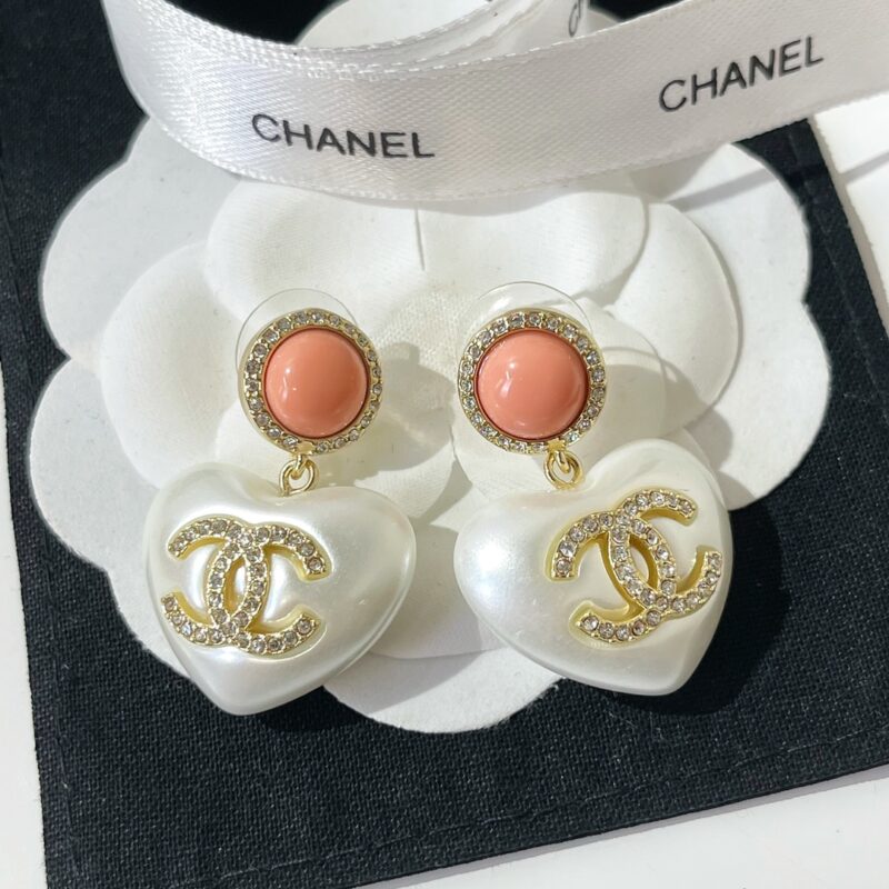 CHANEL香奈儿双c 桃心耳钉耳环 项链 - Image 10