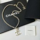 CHANEL香奈儿双c珍珠满钻项链
