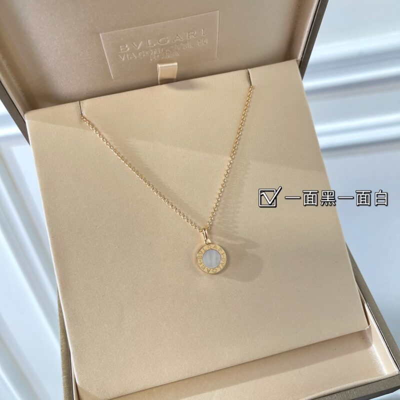 BVLGARI宝格丽圆环黑白双面项链 - Image 7