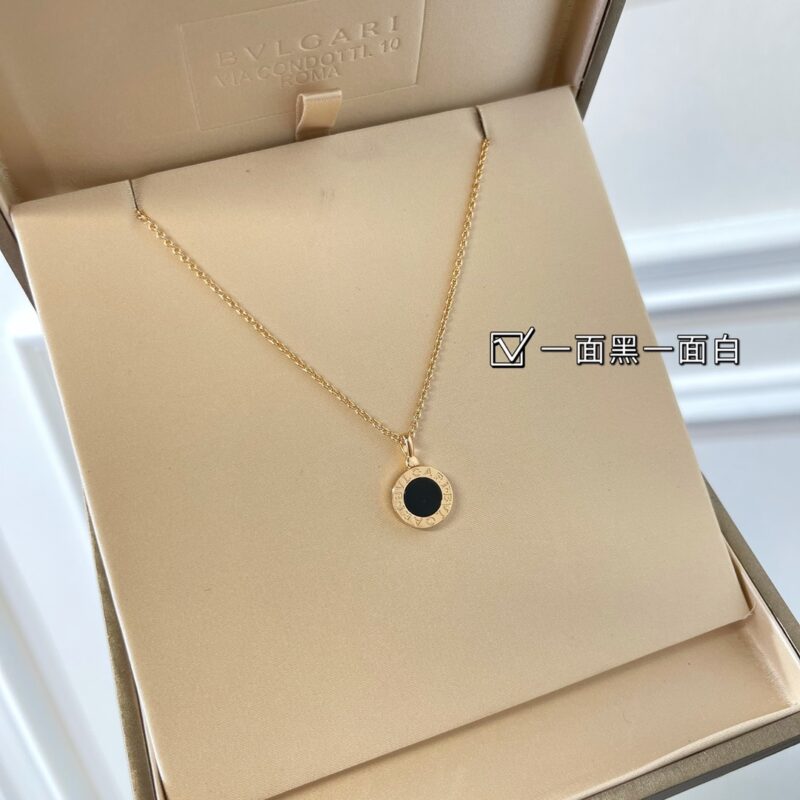 BVLGARI宝格丽圆环黑白双面项链 - Image 6