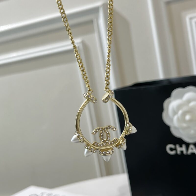 ☑️CHANEL香奈儿双c锥形珍珠项链 - Image 6