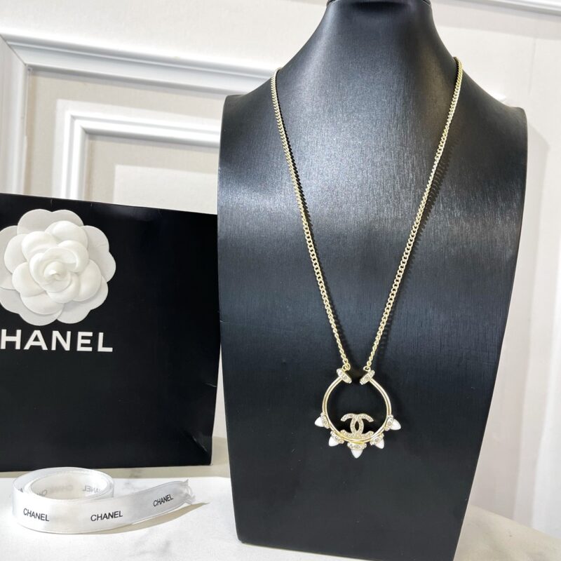 ☑️CHANEL香奈儿双c锥形珍珠项链 - Image 7