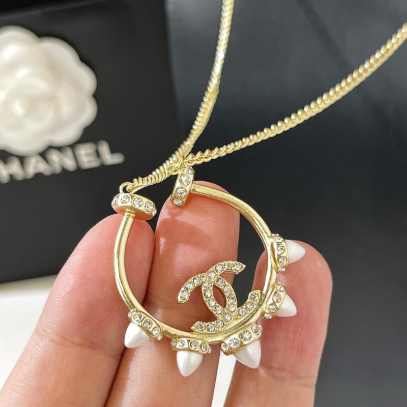 ☑️CHANEL香奈儿双c锥形珍珠项链 - Image 8