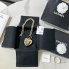 CHANEL香奈儿双c金色桃心毛衣链项链
