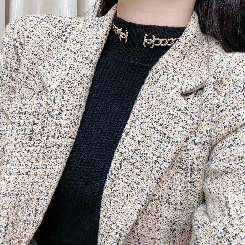 ☑️CHANEL香奈儿双c光面开口项圈项链 - Image 5