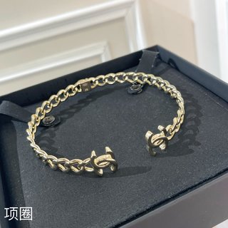 ☑️CHANEL香奈儿双c光面开口项圈项链