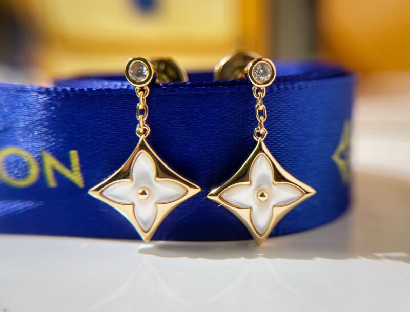 Louis Vuitton 路易威登 lv菱形贝母耳钉耳环 - Image 10