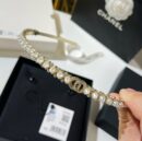 ☑️CHANEL香奈儿双c白钉珍珠发箍