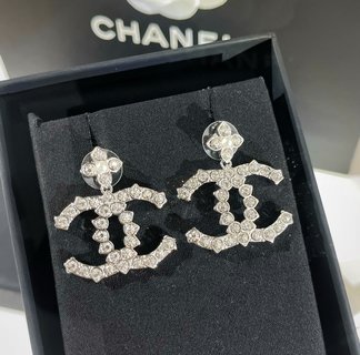 ☑️CHANEL香奈儿双c珍珠四叶草耳钉耳环