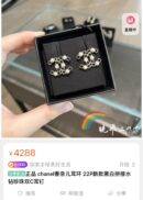 ☑️CHANEL香奈儿双c黑钻耳钉耳环