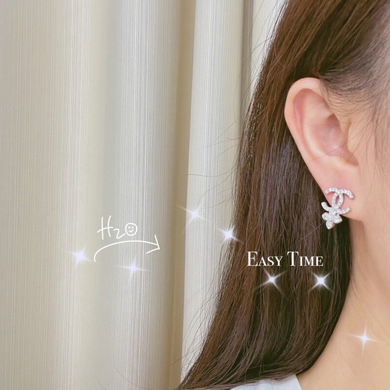 ☑️CHANEL香奈儿双c四叶草珍珠耳钉耳环 - Image 5