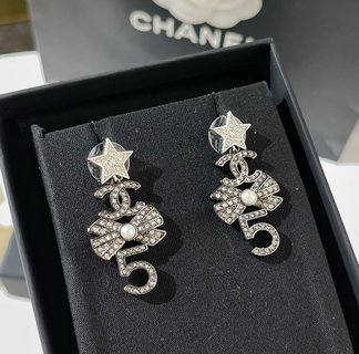 ☑️CHANEL香奈儿双c星星蝴蝶结5字耳钉耳环