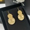 ☑️CHANEL香奈儿双c古圆形金币耳钉耳环