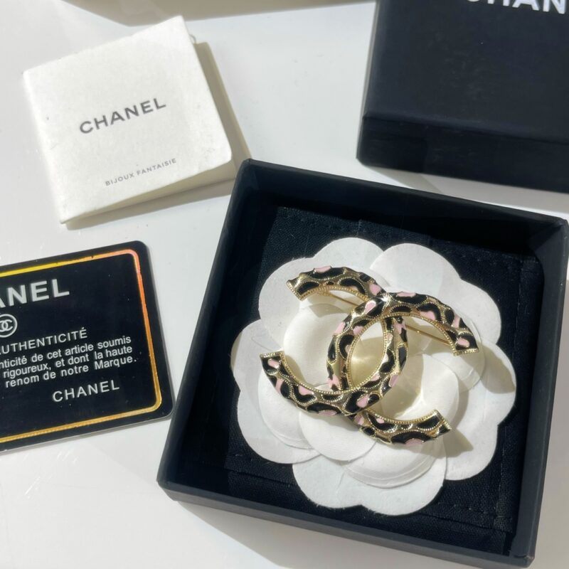☑️CHANEL香奈儿双c豹纹胸针 - Image 3