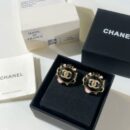 ☑️CHANEL香奈儿双c豹纹耳钉耳环