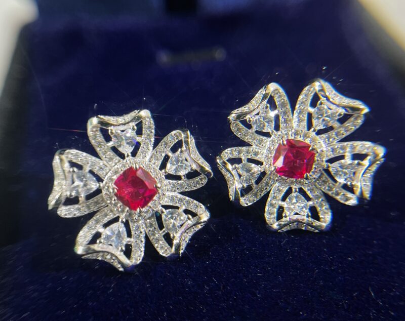☑️TIFFANY&Co.蒂芙尼四叶草红宝石项链 耳钉 - Image 11