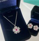 ☑️TIFFANY&Co.蒂芙尼四叶草红宝石项链 耳钉