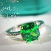 ☑️TIFFANY&Co.蒂芙尼方形绿钻戒指