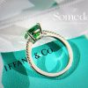 ☑️TIFFANY&Co.蒂芙尼方形绿钻戒指