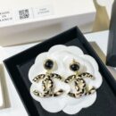 ☑️CHANEL香奈儿双c豹纹耳钉耳环
