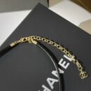 ☑️CHANEL香奈儿双c桃心黑皮绳项圈项链