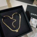 ☑️CHANEL香奈儿双c圆饼古金币项圈项链