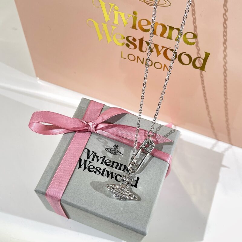 ☑️ Vivienne Westwood西太后别针满钻土星项链 - Image 6