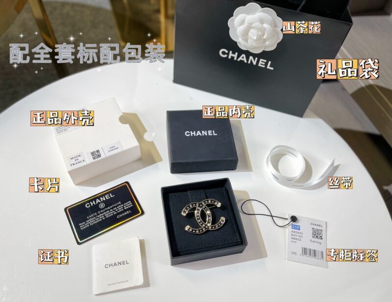 ☑️CHANEL香奈儿双c水钻胸针 - Image 3